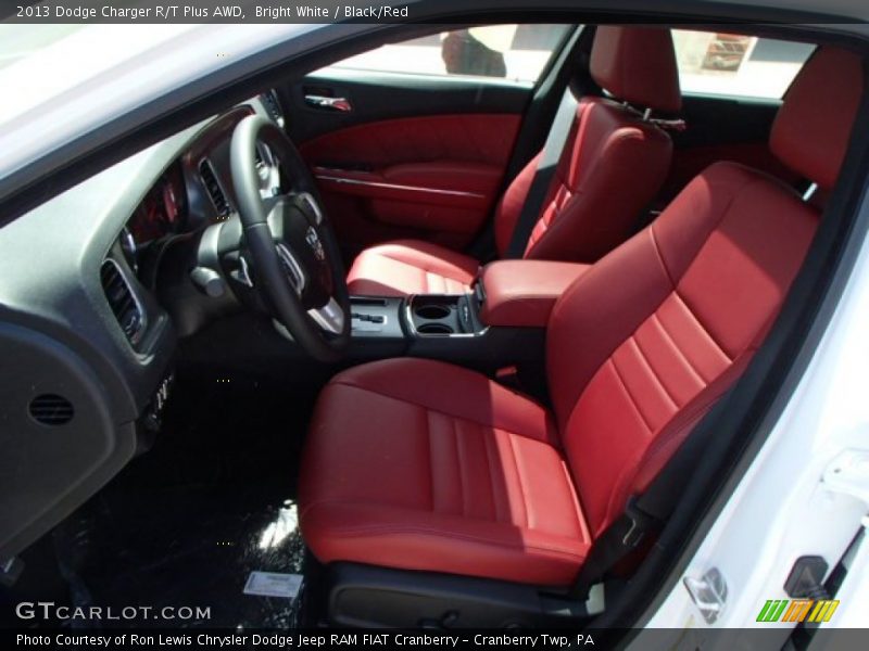 Bright White / Black/Red 2013 Dodge Charger R/T Plus AWD