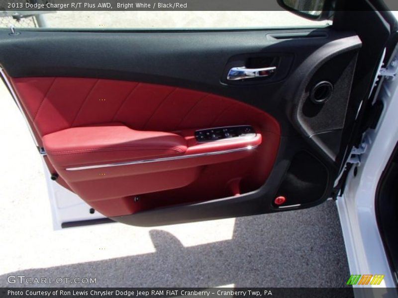 Bright White / Black/Red 2013 Dodge Charger R/T Plus AWD