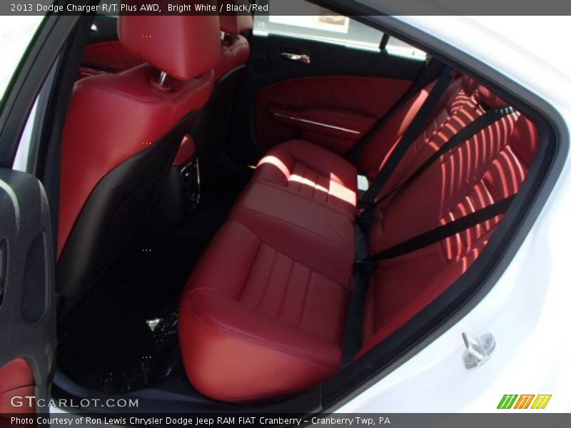 Bright White / Black/Red 2013 Dodge Charger R/T Plus AWD
