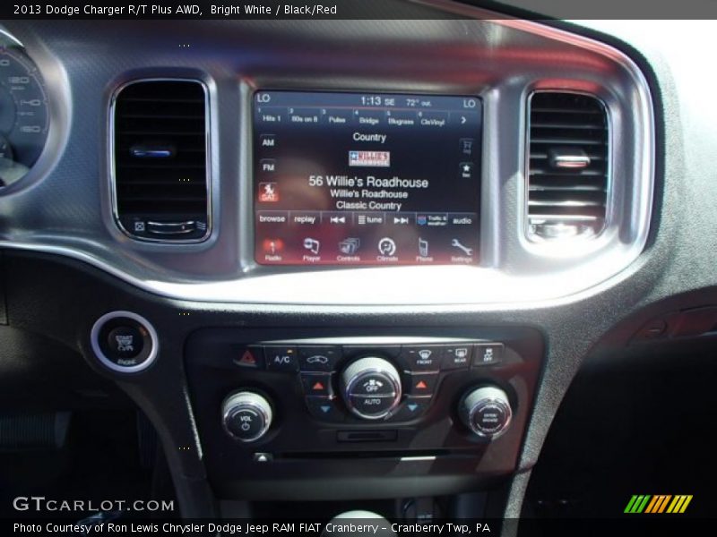 Bright White / Black/Red 2013 Dodge Charger R/T Plus AWD