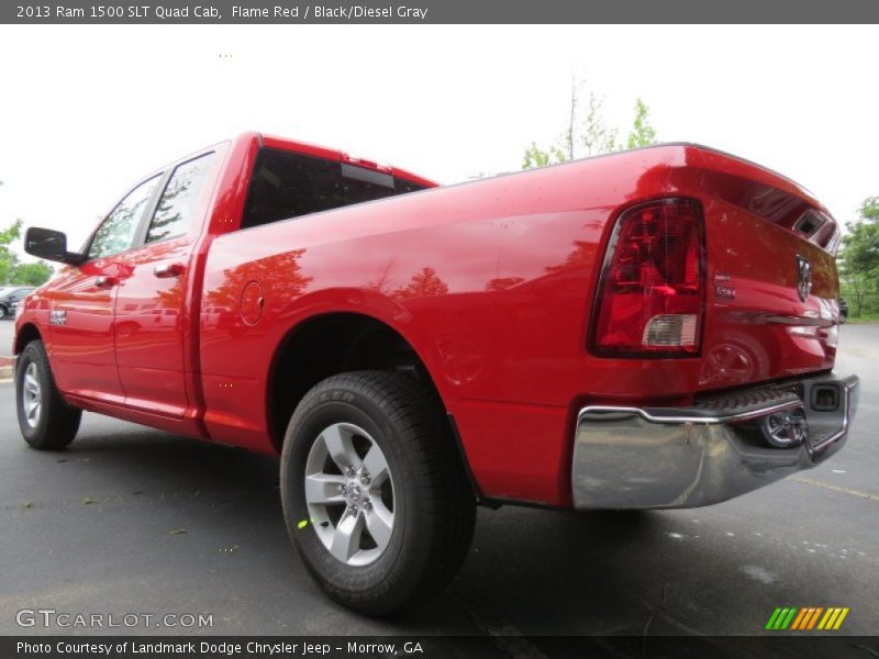 Flame Red / Black/Diesel Gray 2013 Ram 1500 SLT Quad Cab