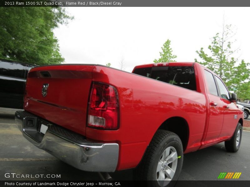 Flame Red / Black/Diesel Gray 2013 Ram 1500 SLT Quad Cab