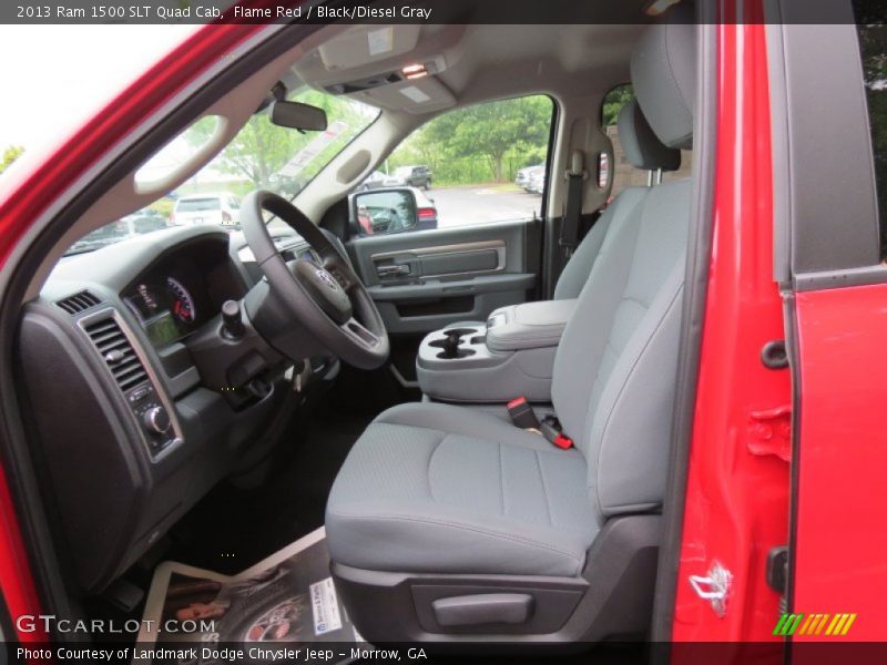 Flame Red / Black/Diesel Gray 2013 Ram 1500 SLT Quad Cab