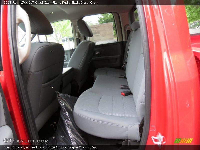 Flame Red / Black/Diesel Gray 2013 Ram 1500 SLT Quad Cab
