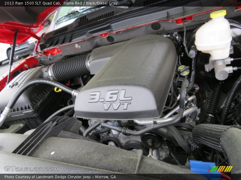 Flame Red / Black/Diesel Gray 2013 Ram 1500 SLT Quad Cab