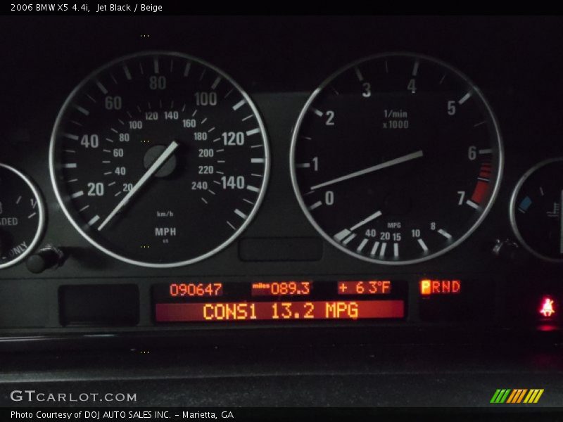 Jet Black / Beige 2006 BMW X5 4.4i