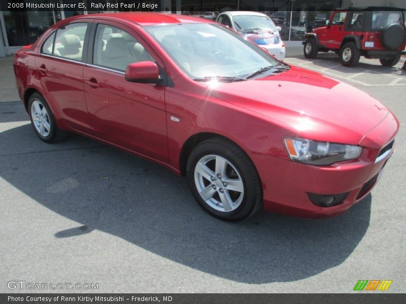 Rally Red Pearl / Beige 2008 Mitsubishi Lancer ES