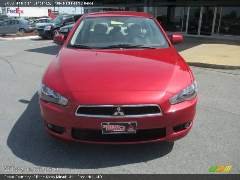 Rally Red Pearl / Beige 2008 Mitsubishi Lancer ES