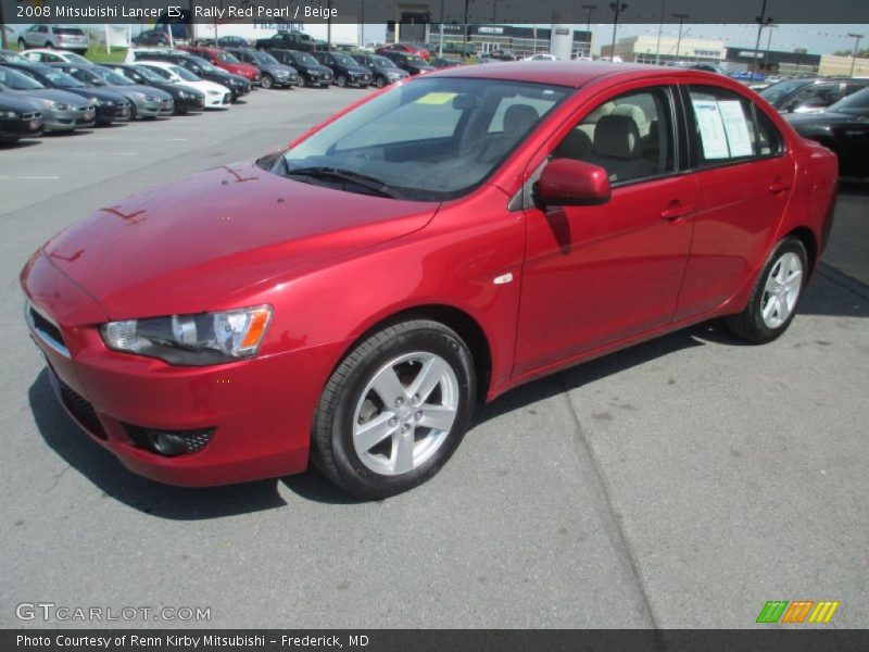 Rally Red Pearl / Beige 2008 Mitsubishi Lancer ES