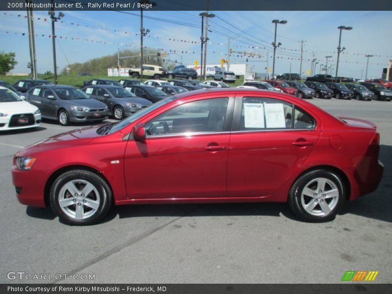 Rally Red Pearl / Beige 2008 Mitsubishi Lancer ES