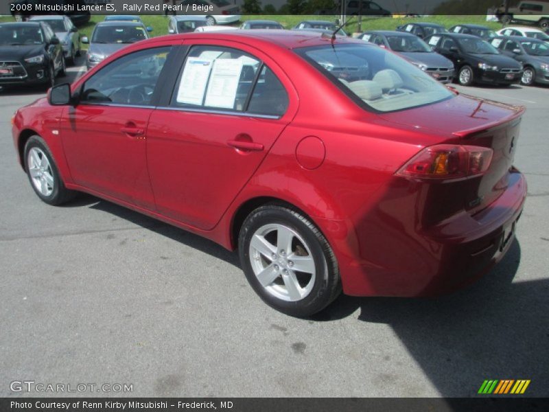 Rally Red Pearl / Beige 2008 Mitsubishi Lancer ES