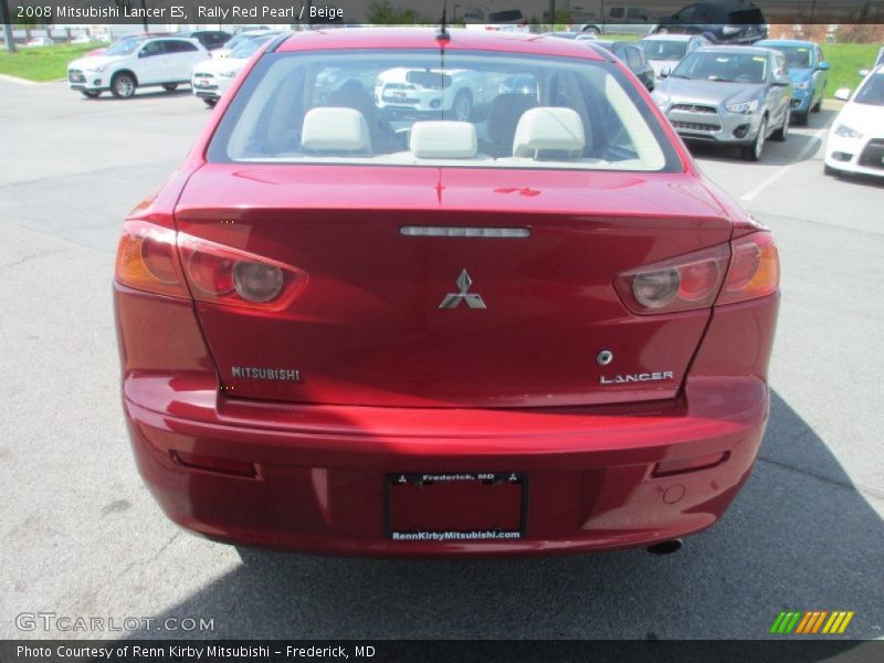 Rally Red Pearl / Beige 2008 Mitsubishi Lancer ES
