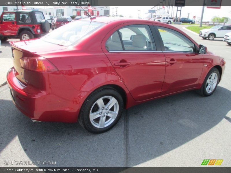 Rally Red Pearl / Beige 2008 Mitsubishi Lancer ES