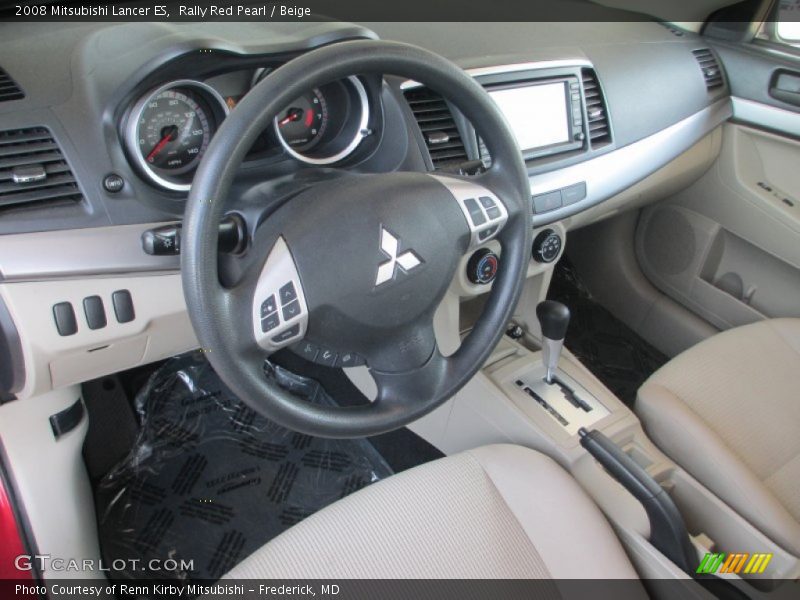 Rally Red Pearl / Beige 2008 Mitsubishi Lancer ES