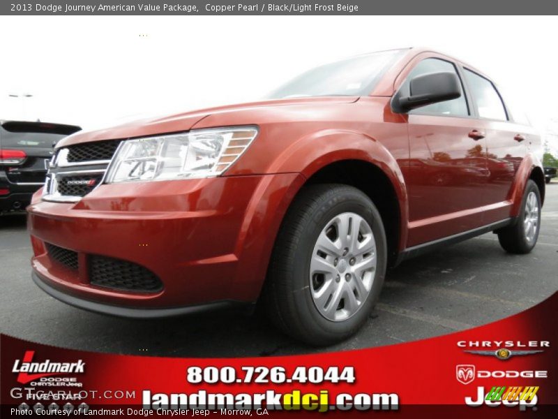 Copper Pearl / Black/Light Frost Beige 2013 Dodge Journey American Value Package