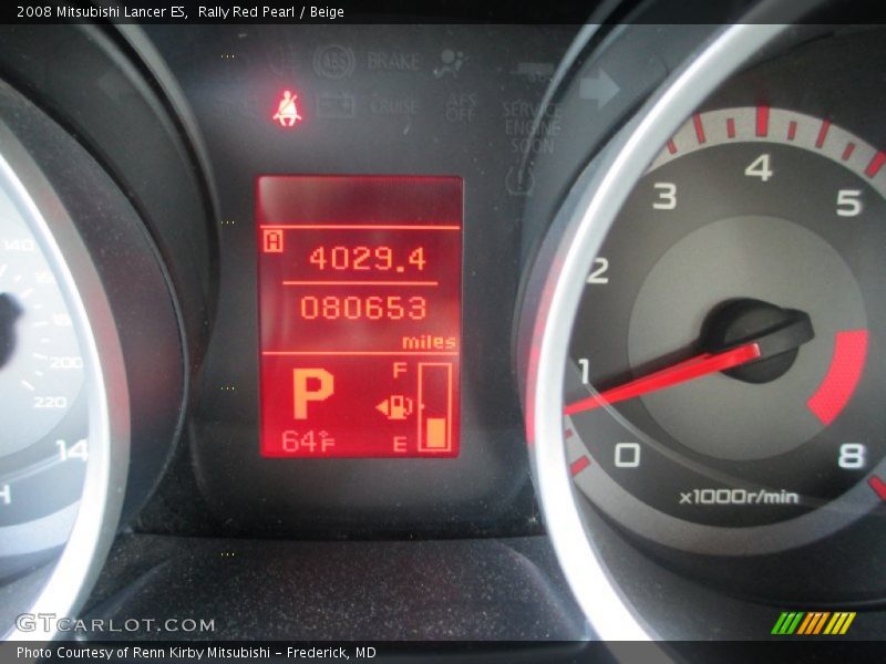 Rally Red Pearl / Beige 2008 Mitsubishi Lancer ES
