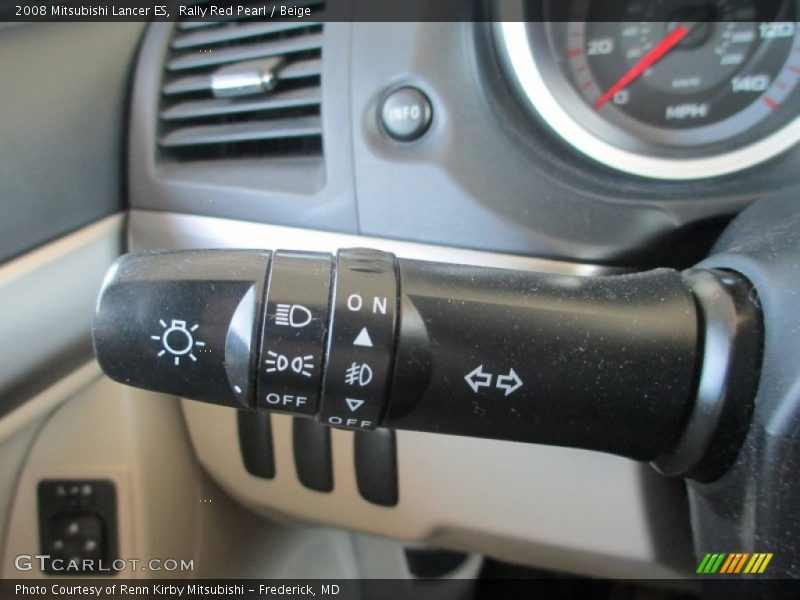 Rally Red Pearl / Beige 2008 Mitsubishi Lancer ES