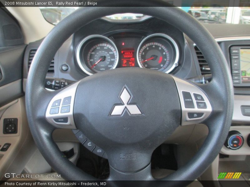 Rally Red Pearl / Beige 2008 Mitsubishi Lancer ES