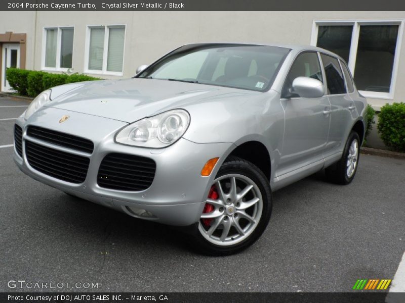 Crystal Silver Metallic / Black 2004 Porsche Cayenne Turbo