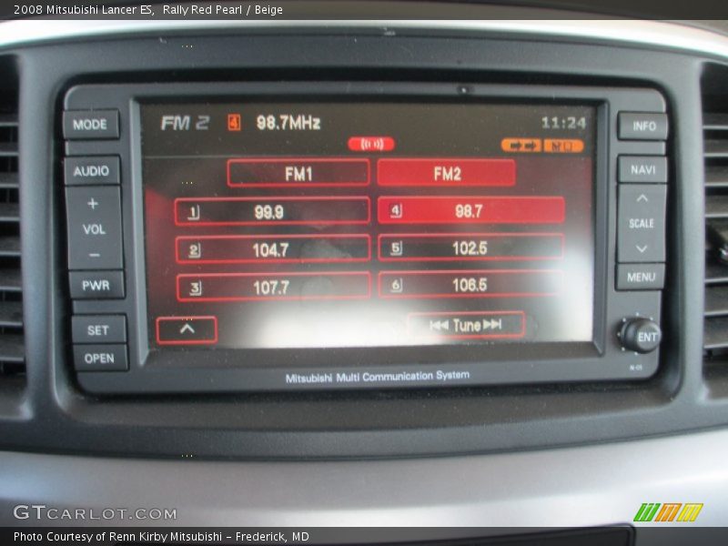 Rally Red Pearl / Beige 2008 Mitsubishi Lancer ES