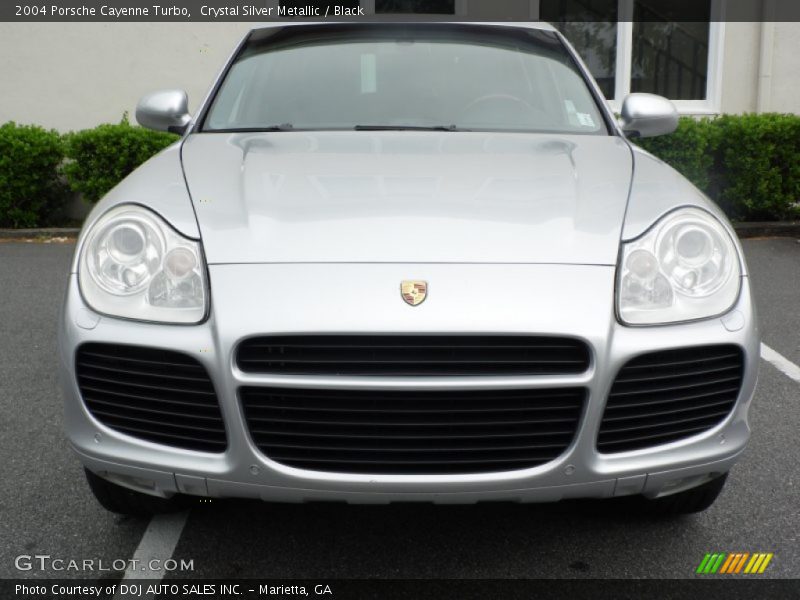 Crystal Silver Metallic / Black 2004 Porsche Cayenne Turbo