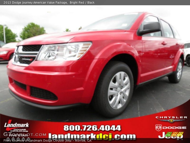 Bright Red / Black 2013 Dodge Journey American Value Package