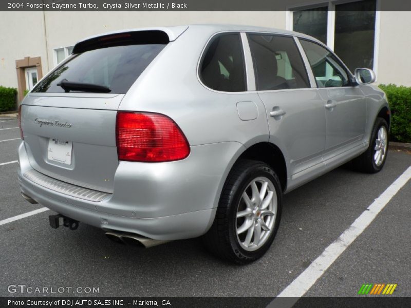 Crystal Silver Metallic / Black 2004 Porsche Cayenne Turbo