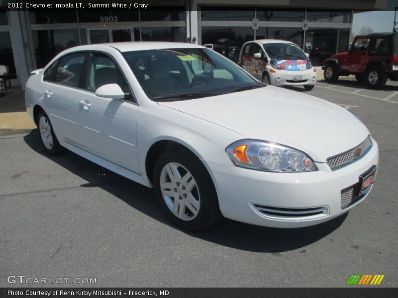 Summit White / Gray 2012 Chevrolet Impala LT