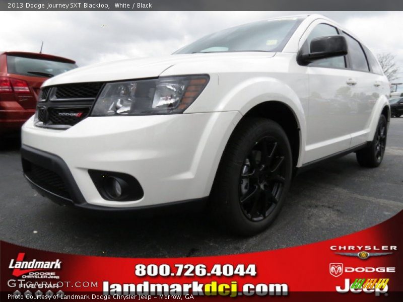 White / Black 2013 Dodge Journey SXT Blacktop