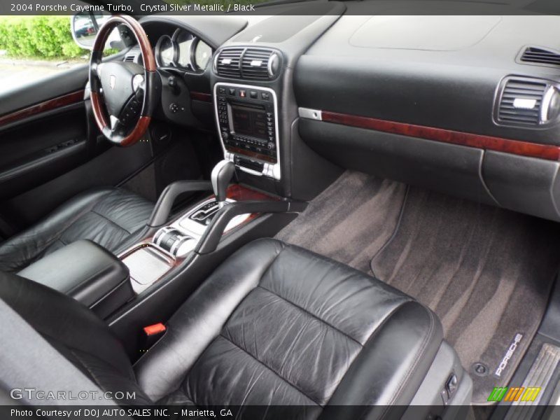 Crystal Silver Metallic / Black 2004 Porsche Cayenne Turbo