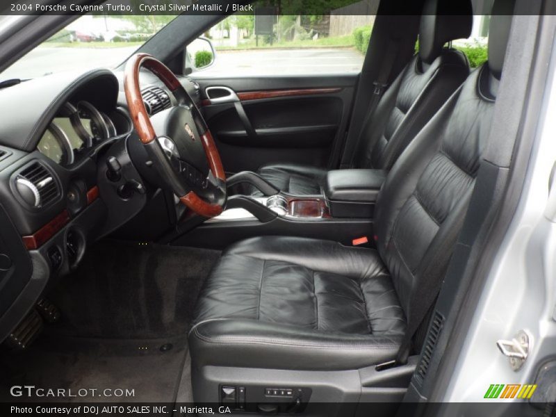 Crystal Silver Metallic / Black 2004 Porsche Cayenne Turbo