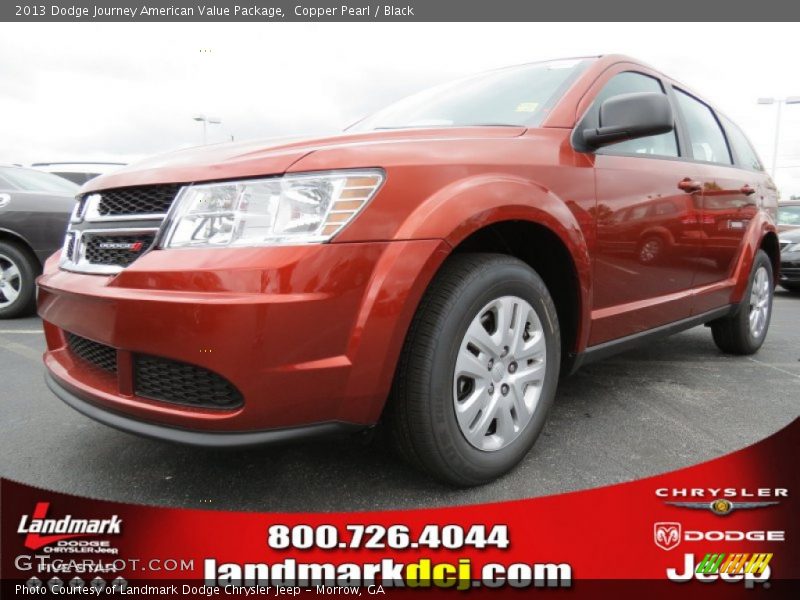 Copper Pearl / Black 2013 Dodge Journey American Value Package