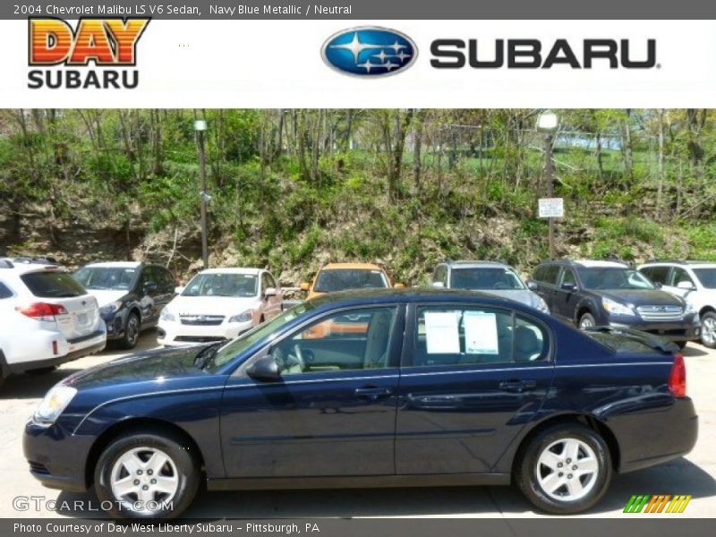 Navy Blue Metallic / Neutral 2004 Chevrolet Malibu LS V6 Sedan