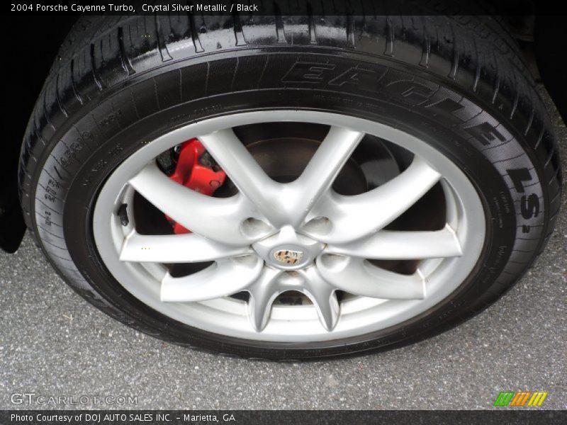 Crystal Silver Metallic / Black 2004 Porsche Cayenne Turbo