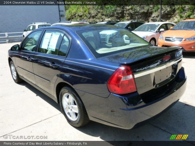 Navy Blue Metallic / Neutral 2004 Chevrolet Malibu LS V6 Sedan