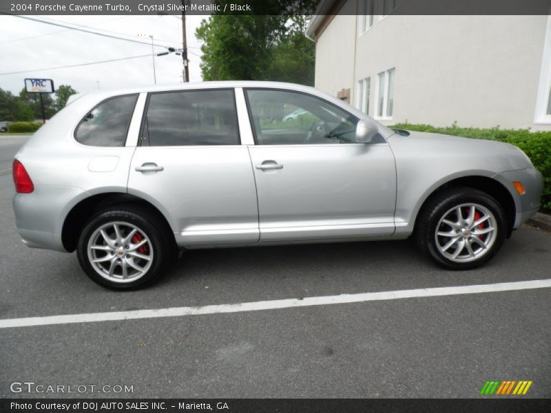 Crystal Silver Metallic / Black 2004 Porsche Cayenne Turbo