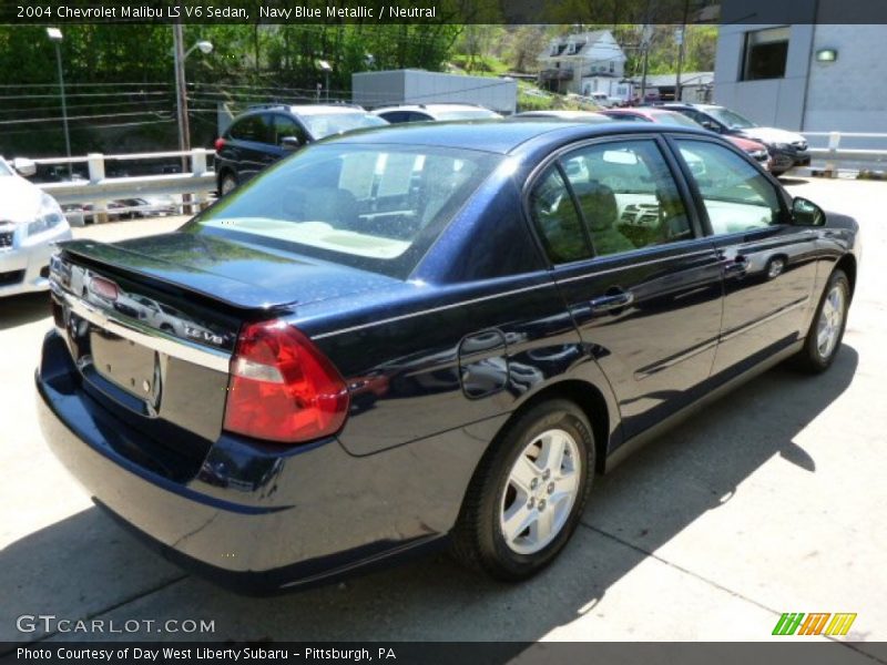 Navy Blue Metallic / Neutral 2004 Chevrolet Malibu LS V6 Sedan