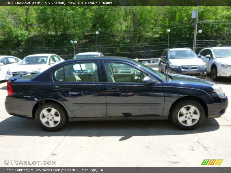 Navy Blue Metallic / Neutral 2004 Chevrolet Malibu LS V6 Sedan