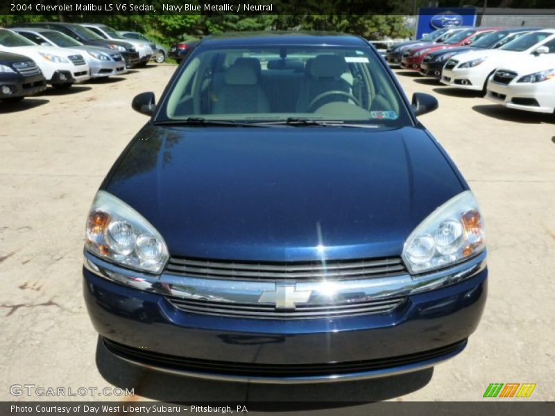 Navy Blue Metallic / Neutral 2004 Chevrolet Malibu LS V6 Sedan