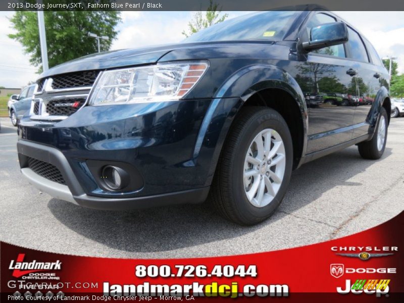 Fathom Blue Pearl / Black 2013 Dodge Journey SXT