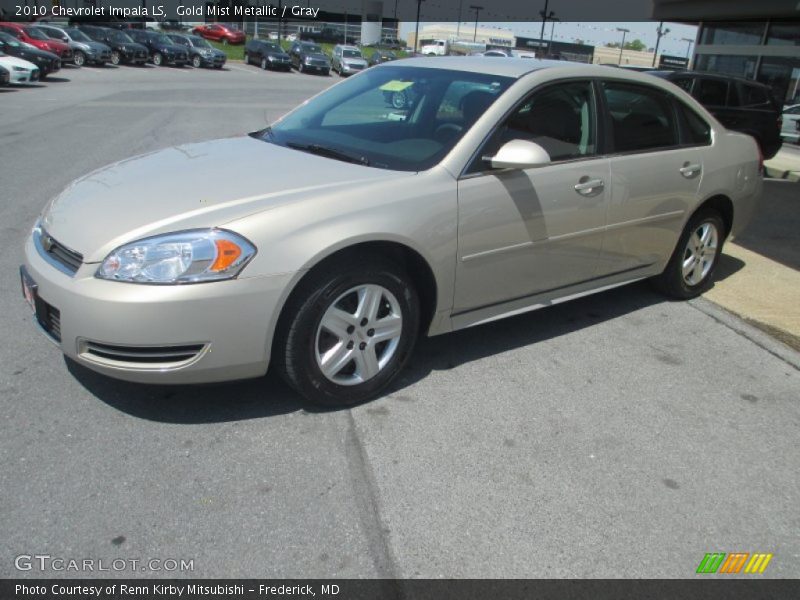 Gold Mist Metallic / Gray 2010 Chevrolet Impala LS