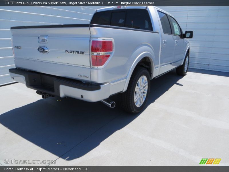 Ingot Silver Metallic / Platinum Unique Black Leather 2013 Ford F150 Platinum SuperCrew