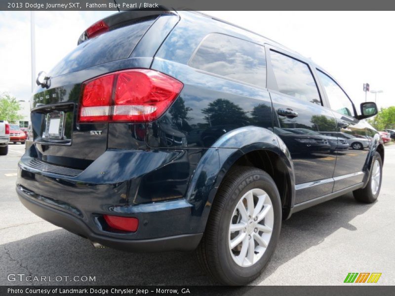 Fathom Blue Pearl / Black 2013 Dodge Journey SXT