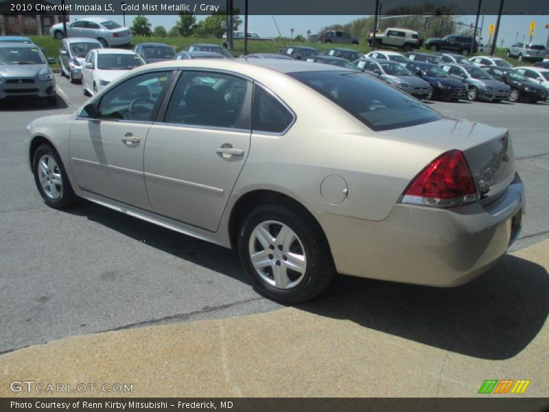 Gold Mist Metallic / Gray 2010 Chevrolet Impala LS
