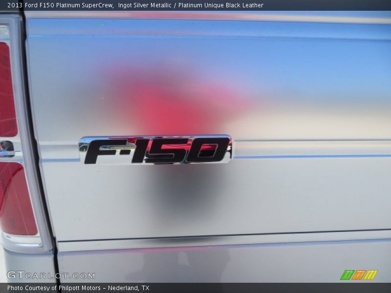Ingot Silver Metallic / Platinum Unique Black Leather 2013 Ford F150 Platinum SuperCrew