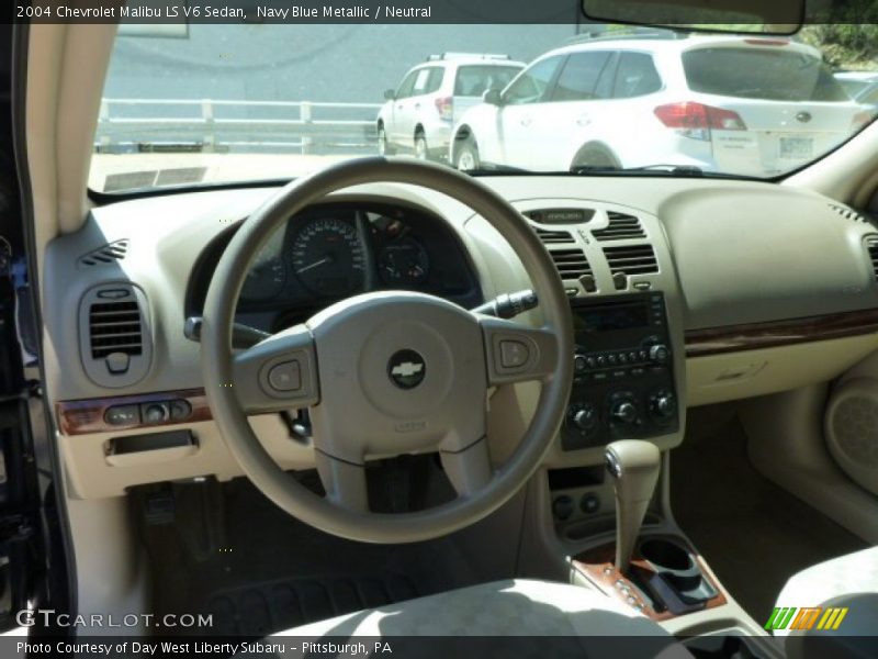 Navy Blue Metallic / Neutral 2004 Chevrolet Malibu LS V6 Sedan