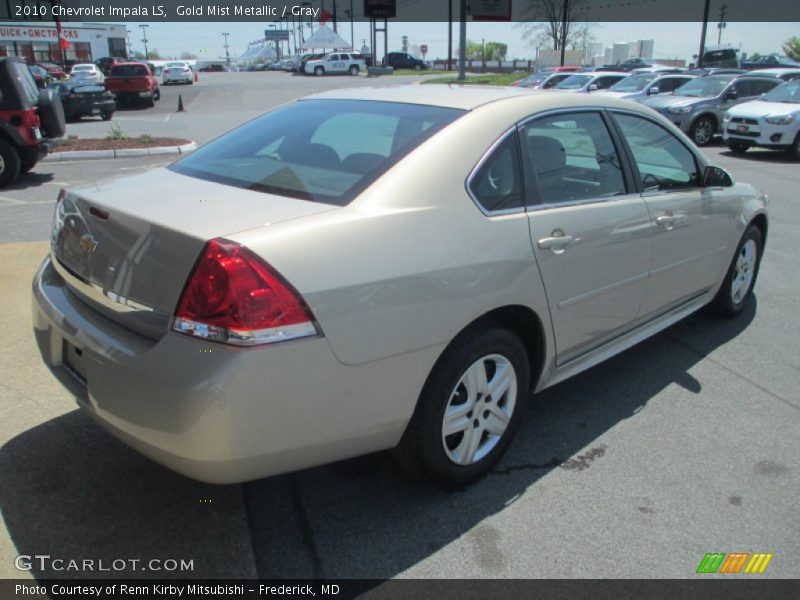 Gold Mist Metallic / Gray 2010 Chevrolet Impala LS