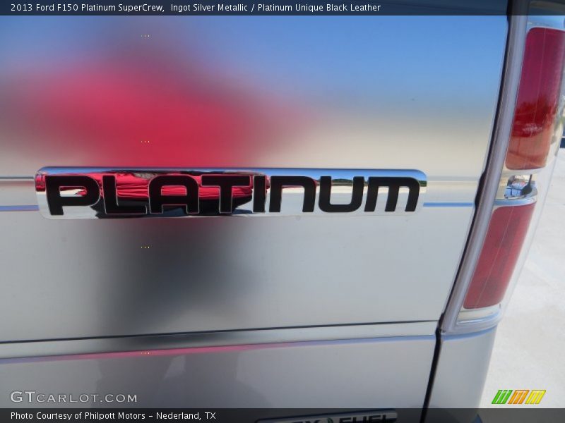 Ingot Silver Metallic / Platinum Unique Black Leather 2013 Ford F150 Platinum SuperCrew