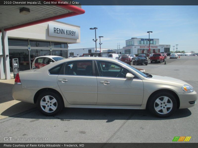 Gold Mist Metallic / Gray 2010 Chevrolet Impala LS