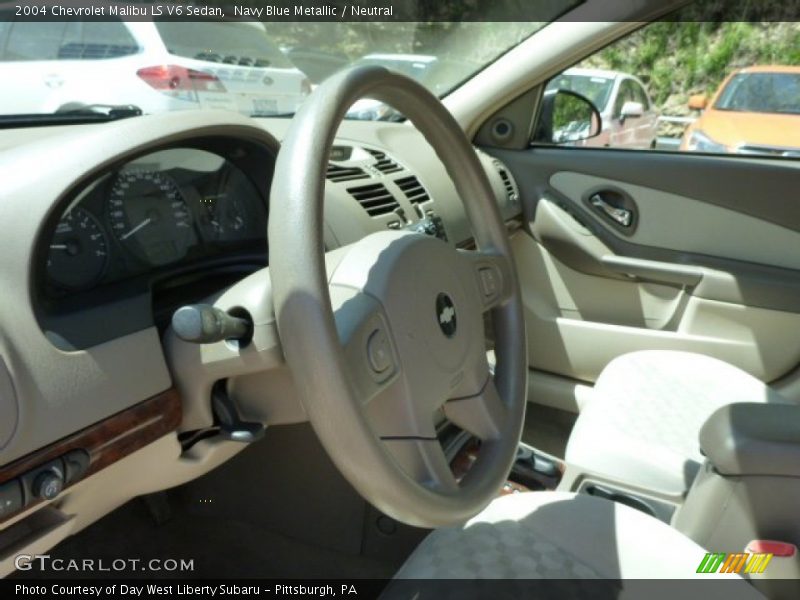 Navy Blue Metallic / Neutral 2004 Chevrolet Malibu LS V6 Sedan